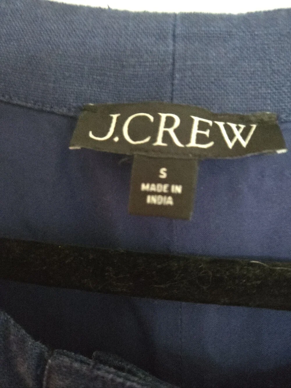 J. Crew Button Front Linen Shift Sleeveless Dress Navy Blue S - Picture 5 of 6
